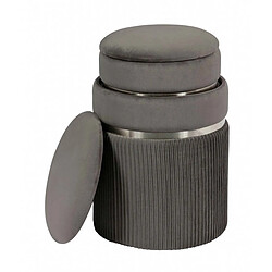Acheter Paris Prix Lot de 2 Tabourets Zora 44cm Gris & Argent