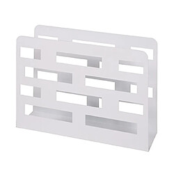 Mes Porte-revues ajouré 35x10x26 cm en métal laqué blanc 