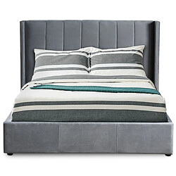 Paris Prix Lit Adulte Sommier Relevable Fady 180x200cm Gris