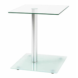 Paris Prix Table d'Appoint en Verre Nolan 52cm Transparent