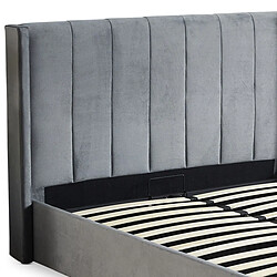 Avis Paris Prix Lit Adulte Sommier Relevable Fady 180x200cm Gris