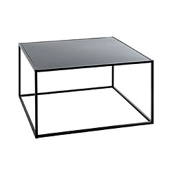 Mes Table basse carrée 70x70x40 cm en métal noir - MACEIO