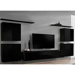 Paris Prix Meuble TV Mural Design Switch IV 320cm Noir
