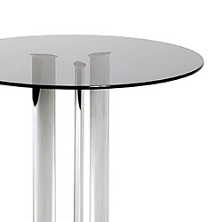 Mes Table d'appoint 59x57 cm en métal et verre trempé