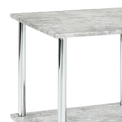 Mes Table d'appoint 39x45 cm en métal gris effet béton - ALMARO