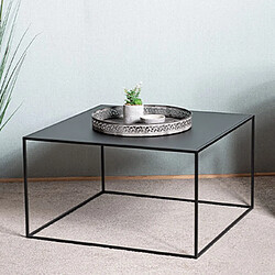 Mes Table basse carrée 70x70x40 cm en métal noir - MACEIO