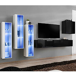Paris Prix Meuble TV Mural Design Switch XIII 330cm Noir & Blanc