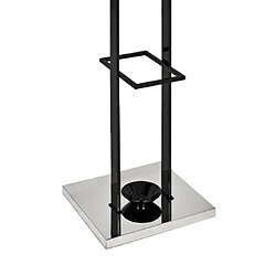 Mes Portemanteau 37x37x181 cm en métal laqué noir et chromé