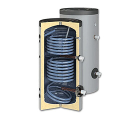 sunny habitat Ballon ECS émaillé BEC-S - 2 serpentins 200L -