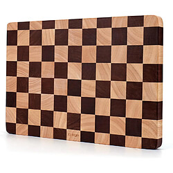 Vendos85 Planche à découper en bois d’hévéa carbonisé 38x25 cm