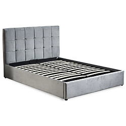 Paris Prix Lit Adulte Sommier Relevable Birma 160x200cm Argent