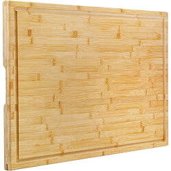 Vendos85 Planche à découper extra-large en bambou avec poignées