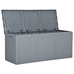 Avis Helloshop26 Coffre boîte meuble de jardin rangement 270 litres gris PP rotin 02_0013022