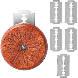 Vendos85 Couteau à Pain en Bois avec Lames Interchangeables