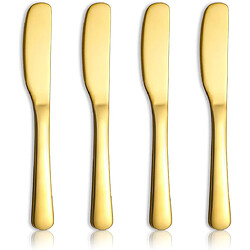 Vendos85 Lot de 4 couteaux à beurre en acier inoxydable