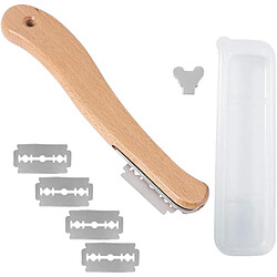 Vendos85 Couteau à Pain Professionnel avec 5 Lames Remplaçables