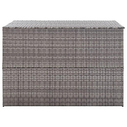 Helloshop26 Coffre boîte meuble de jardin rangement gris 150 x 100 x 100 cm résine tressée 02_0013085