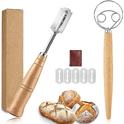 Vendos85 Ensemble professionnel de fabrication de pain avec fouet