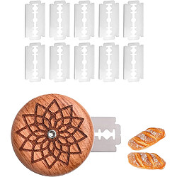 Vendos85 Couteau à pain en palissandre avec 10 lames