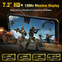 OUKITEL WP60 5G Smartphone Incassable 7,2" Android 15 - 48Go+512Go 10000mAh/33W 120Hz - Jaune