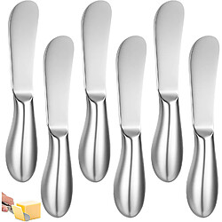 Vendos85 Lot de 6 couteaux à beurre en acier inoxydable