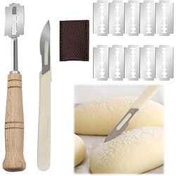 Vendos85 Couteau à Pain Long avec 20 Lames Interchangeables