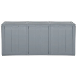 Helloshop26 Coffre boîte meuble de jardin rangement 270 litres gris PP rotin 02_0013022
