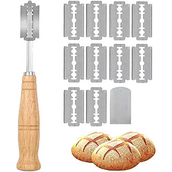 Vendos85 Couteau à pain professionnel avec lame remplaçable