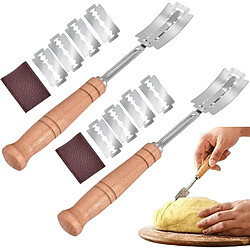 Vendos85 Coupe-pain professionnel avec poignée en bois