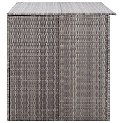 Acheter Helloshop26 Coffre boîte meuble de jardin rangement gris 150 x 100 x 100 cm résine tressée 02_0013085