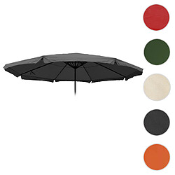 Mendler Toile pour parasol Meran Pro, parasol de marché gastronomique avec volant Ø 5m, polyester ~ anthracite