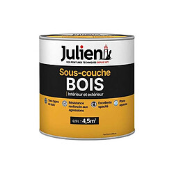 Julien 5609064 Sous-couche bois 0,5 L intérieur/extérieur mat blanc