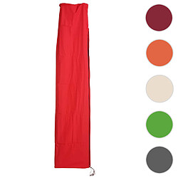 Mendler Housse de protection HWC pour parasol jusqu'à 4,3 m (3x3 m), housse avec fermeture éclair ~ rouge