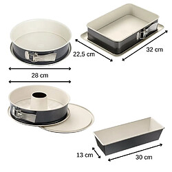 Avis DR OETKER Set de 4 Moules à Gâteau - Différentes Formes, 28 à 32 cm - Back-Trend