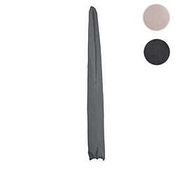 Mendler Housse de protection pour parasol en bois Florida 3m, housse Cover avec cordon de serrage ~ anthracite