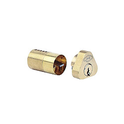 Cisa BC1534 Jeu de cylindre 45 mm laiton poli serrure en applique 3 clés paracentriques