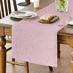 Vendos85 Chemin de Table Polyester Rose 40×100 cm
