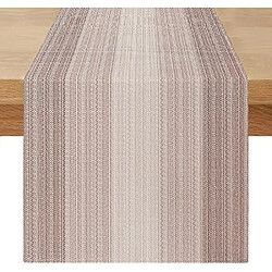 Vendos85 Chemin de Table Lin Style Vintage 180×40 cm Brun