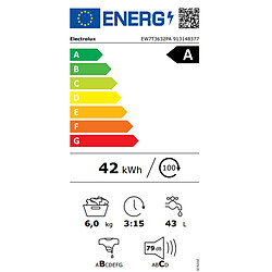 Lave-linge top 40cm 6kg 1251 tours/min - EW7T3632PA - Perfectcare 700 - ELECTROLUX