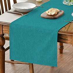 Vendos85 Chemin de Table Polyester Turquoise 40×100 cm