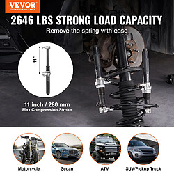 Vevor Kit compresseur ressort 1,2T, course 280mm, acier, support sécurité