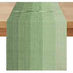 Vendos85 Chemin de Table Lin Vert Sauge Shengreen 180×40 cm