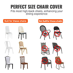 Avis Vevor Housses chaise élastiques 100pcs ivoire, universelles, lavables, mariage/banquet