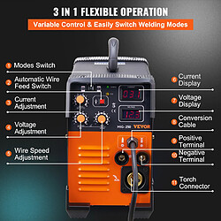 VEVOR Poste à Souder Machine de Soudage 3 en 1 Soudeuse MIG-250 MIG MMA TIG 250A pas cher