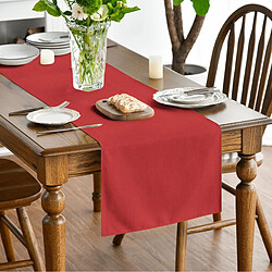 Vendos85 Chemin de Table Polyester Rouge 40×100 cm