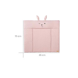Roba 308017V229 Matelas à langer 85 x 75 cm Rose motif Lily lapin