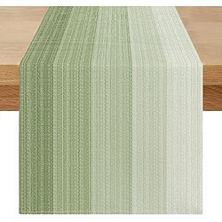 Vendos85 Chemin de Table Lin Dégradé Vert 180×40 cm