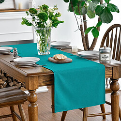 Vendos85 Chemin de Table Polyester Turquoise 40×180 cm