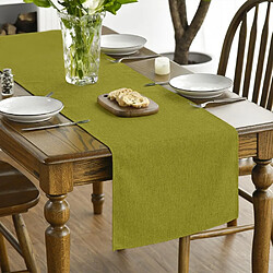 Vendos85 Chemin de Table Polyester Vert 40×180 cm