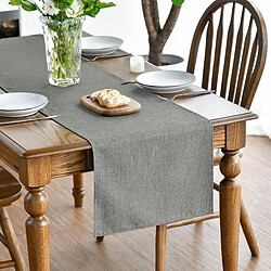 Vendos85 Chemin de Table Polyester Gris Clair 40×180 cm